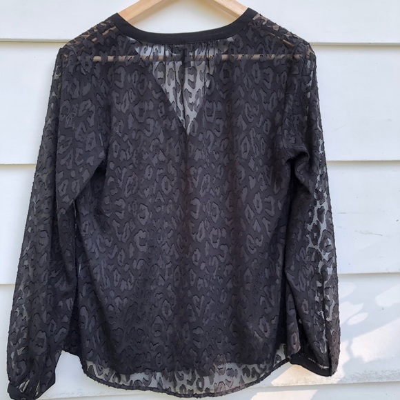 Banana Republic | Semi Sheer Animal Print Blouse - Picture 7 of 7